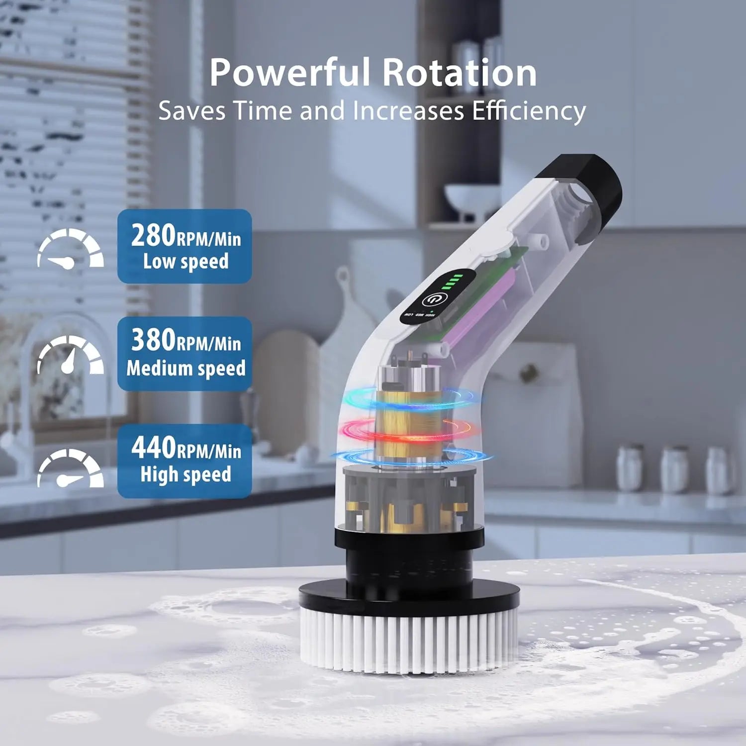 Cepillo de limpieza eléctrico inalámbrico